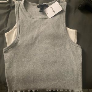 [FOREVER 21] Tank top, Grey, Size Large, fits like medium. Never worn.
